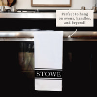 Black Stripe Personalized Tea Towel