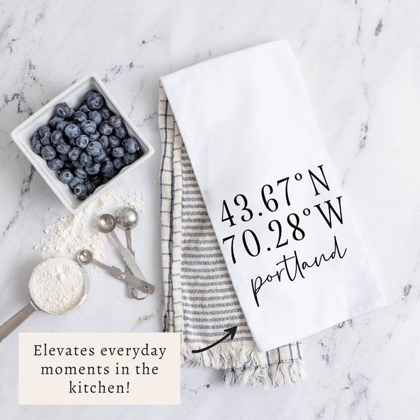 Coordinates Personalized Tea Towel