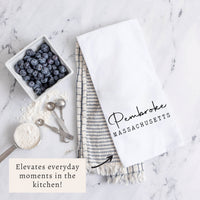 Script Typewriter Personalized Tea Towel