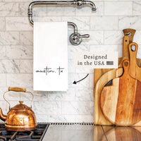 Script Personalized Tea Towel