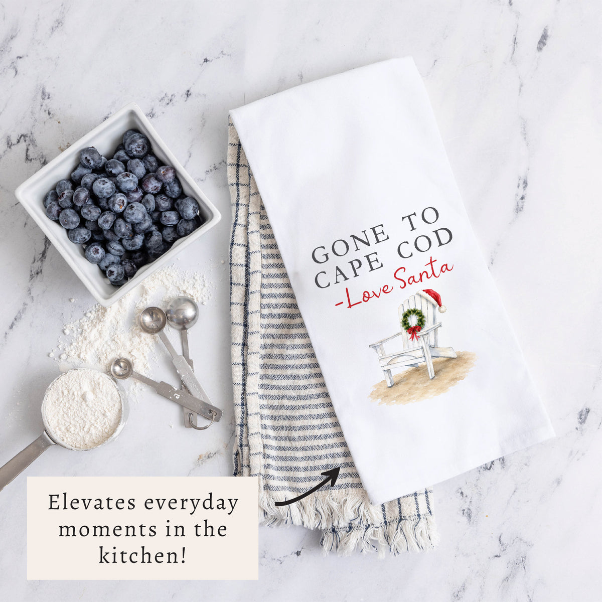 Santa Gone To Personalized Tea Towel