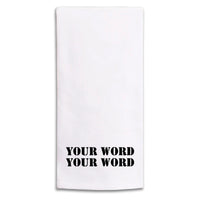 Two Lines Stencil Personalized Tea Towel