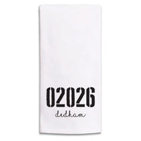 Zip Code & City Personalized Tea Towel