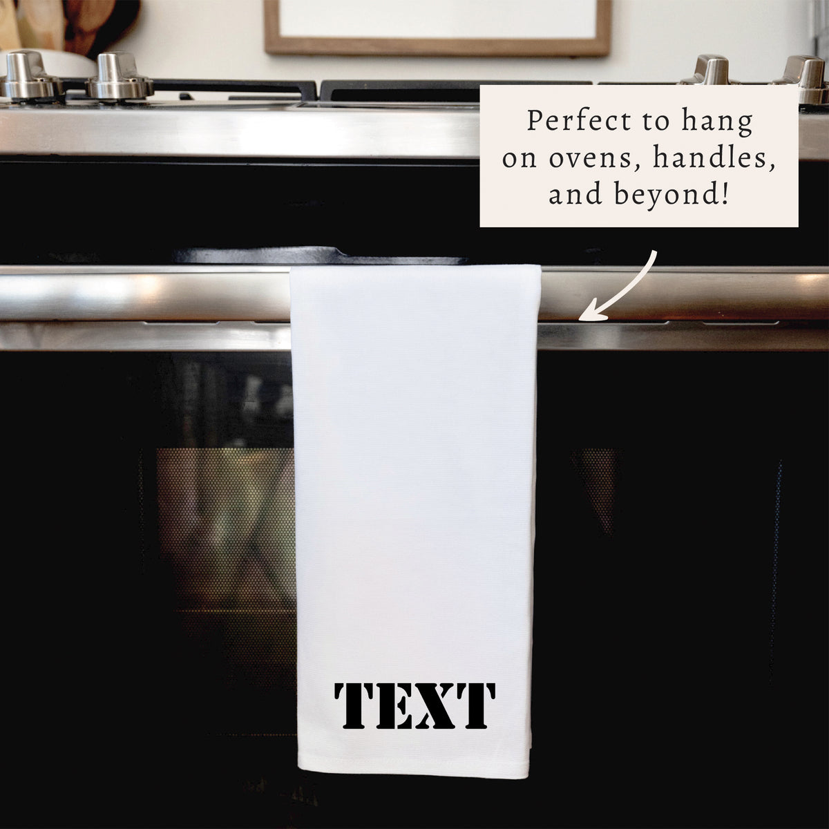 Stencil Personalized Tea Towel