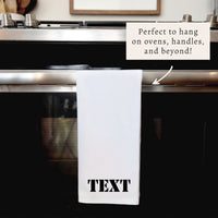 Stencil Personalized Tea Towel