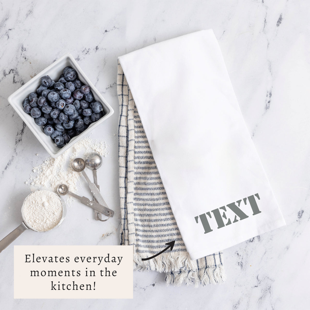 Stencil Personalized Tea Towel