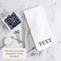 Stencil Personalized Tea Towel