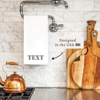 Stencil Personalized Tea Towel