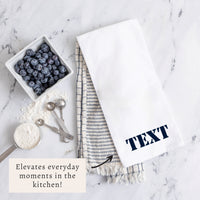 Stencil Personalized Tea Towel