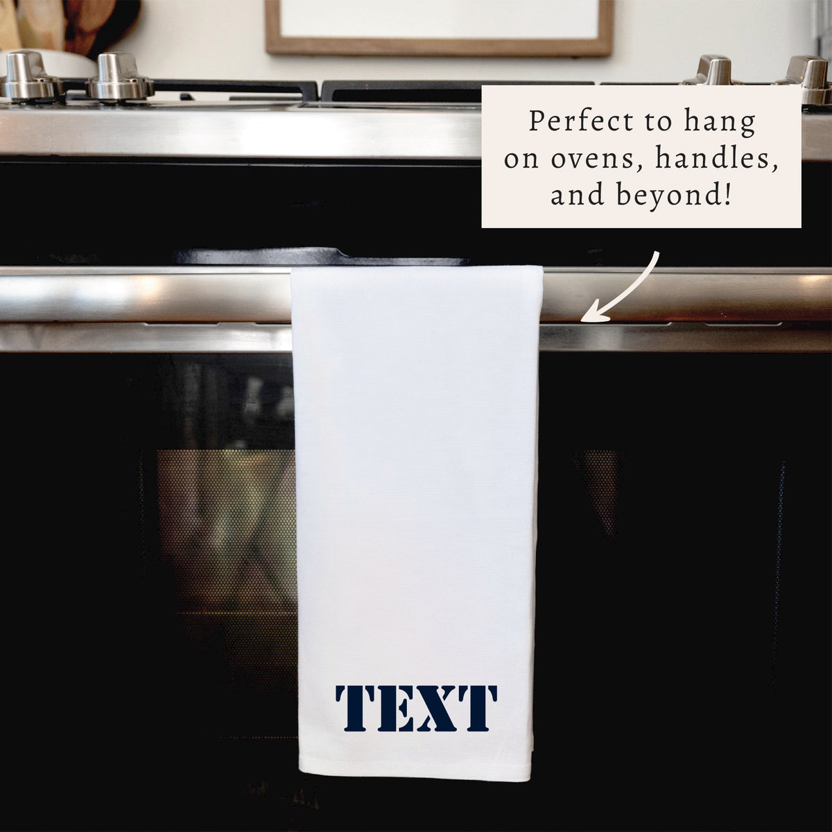 Stencil Personalized Tea Towel