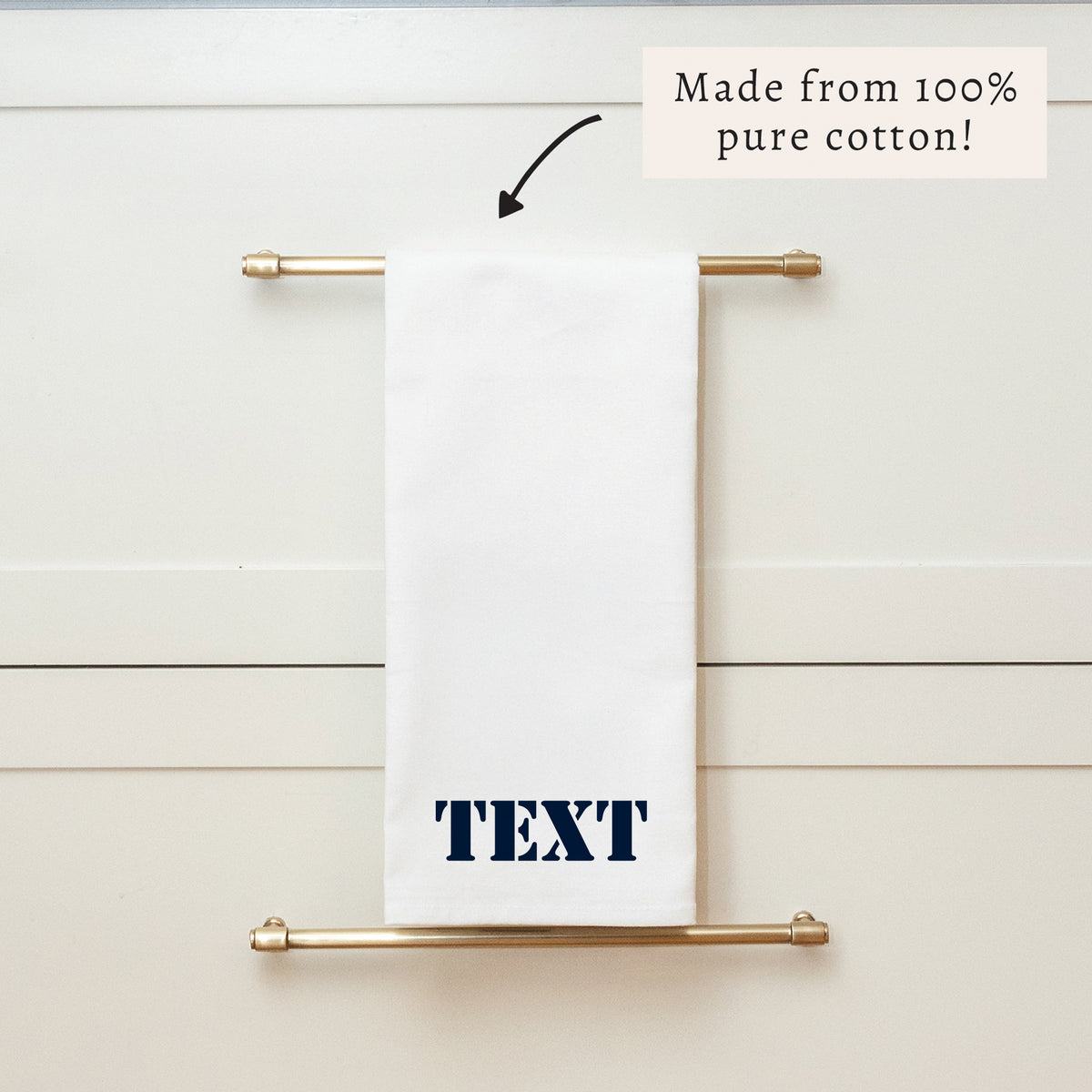 Stencil Personalized Tea Towel