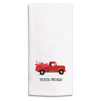 Heart Truck Personalized Tea Towel