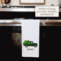 Shamrock Truck Personalized Tea Towel
