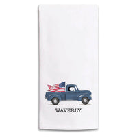 Flag Truck Personalized Tea Towel