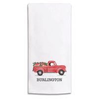 Berries Truck Personalized Tea Towel