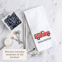 Berries Truck Personalized Tea Towel