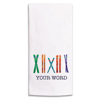Multi Skis Personalized Tea Towel