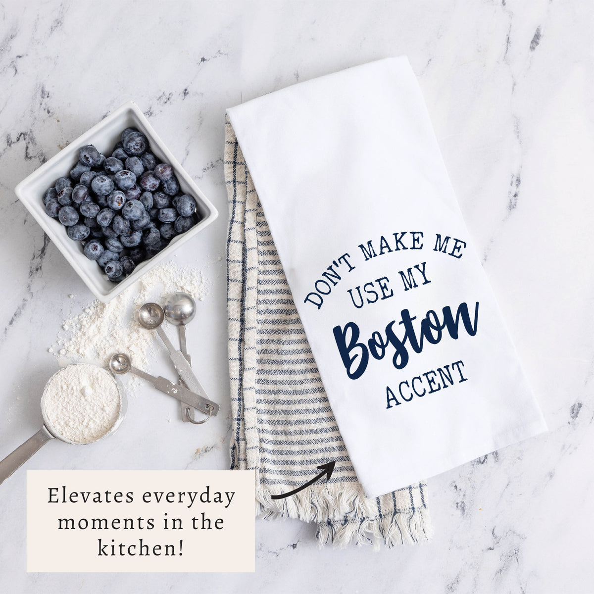 Don't Make Me Use My Accent Personalized Tea Towel
