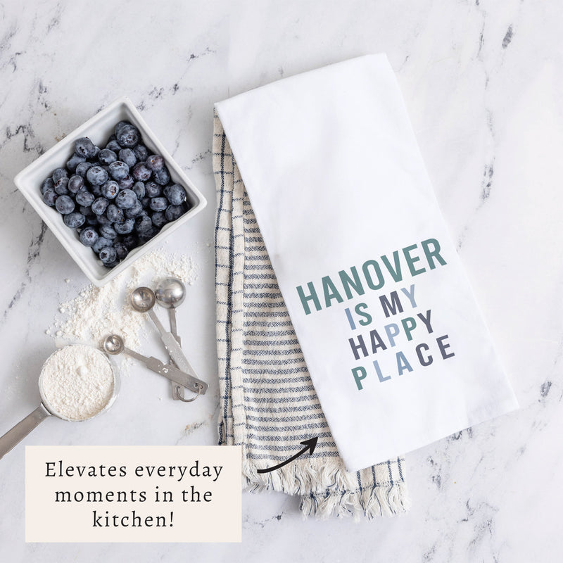 Happy Place Personalized Tea Towel