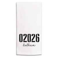 Zip Code & City Personalized Tea Towel