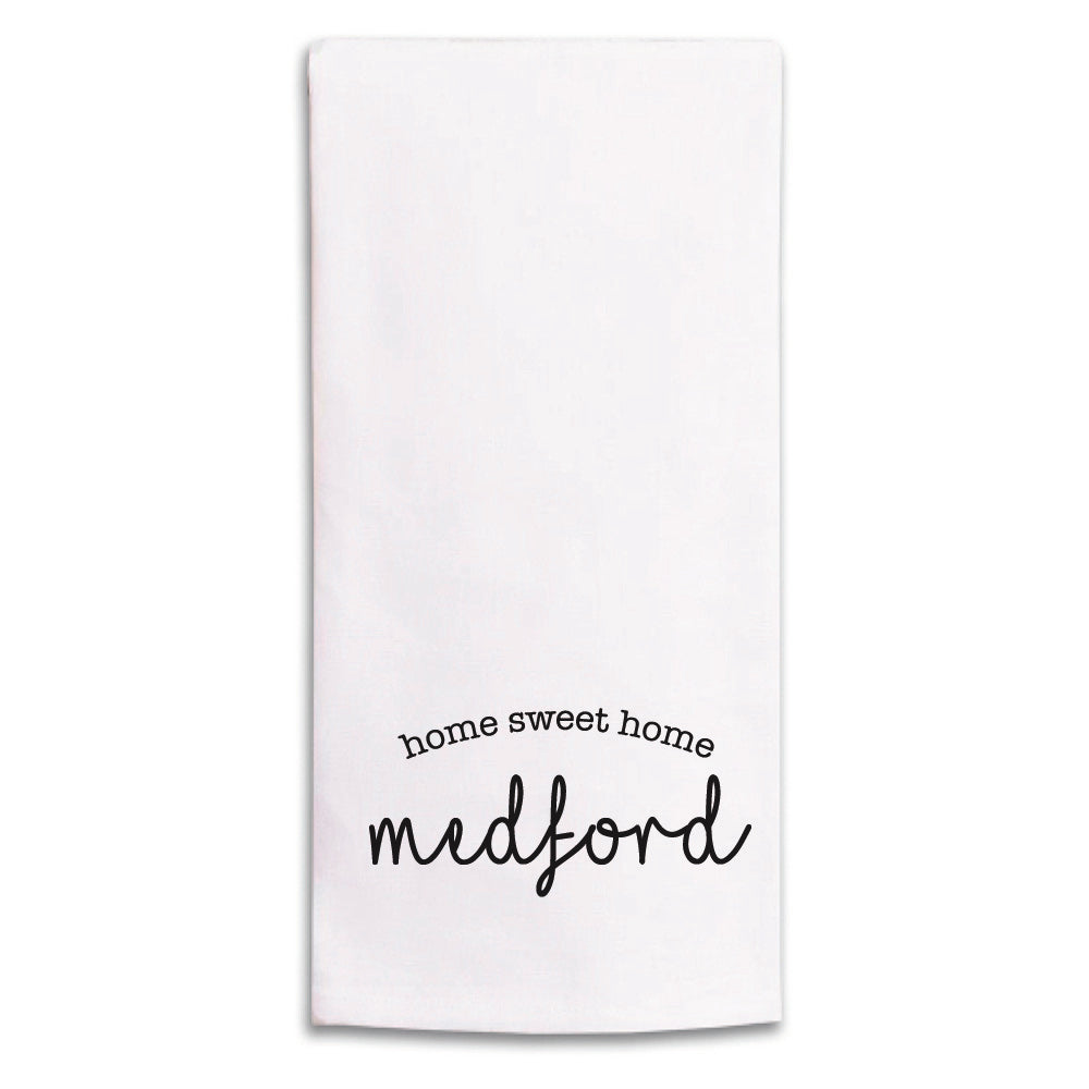 Arch Home Sweet Home Personalized Tea Towel