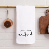 Arch Home Sweet Home Personalized Tea Towel