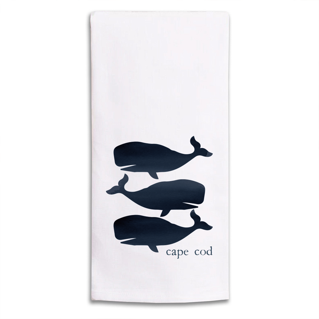 Three Whales Personalized Tea Towel