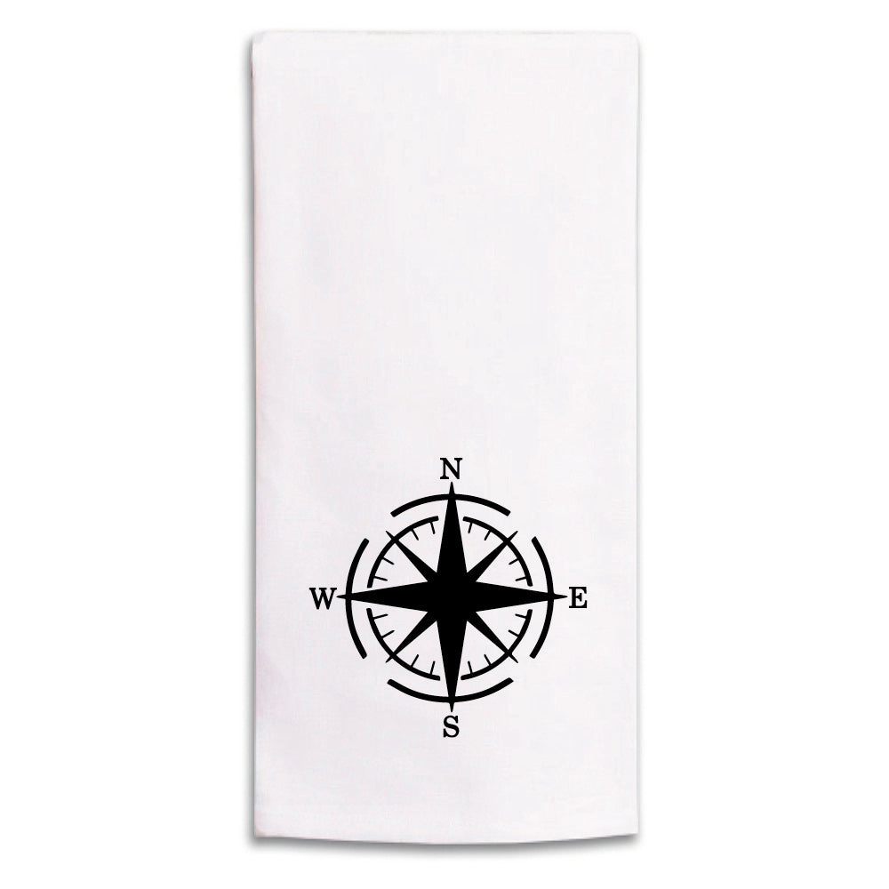 Compass Personalized Tea Towel