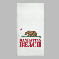 Surf Bear  Personalized Tea Towel