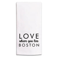 Love Where You Live Personalized Tea Towel
