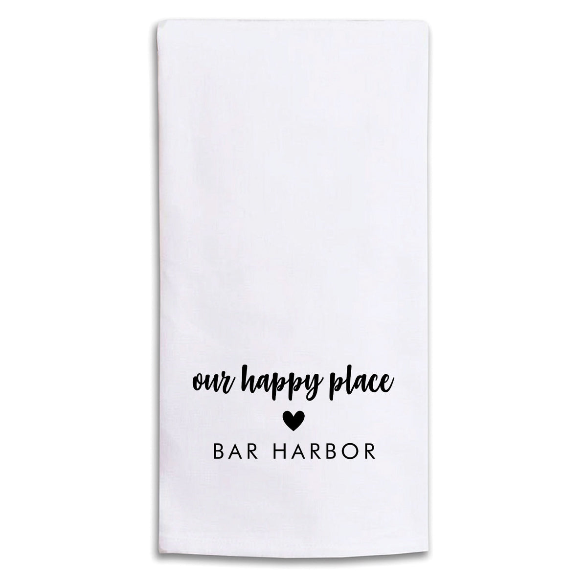 Our Happy Place Personalized Tea Towel