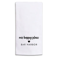 Our Happy Place Personalized Tea Towel