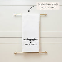 Our Happy Place Personalized Tea Towel