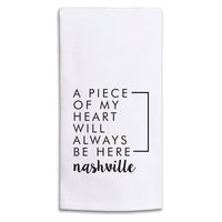 My Heart Will Always Be Here Personalized Tea Towel
