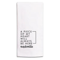 My Heart Will Always Be Here Personalized Tea Towel