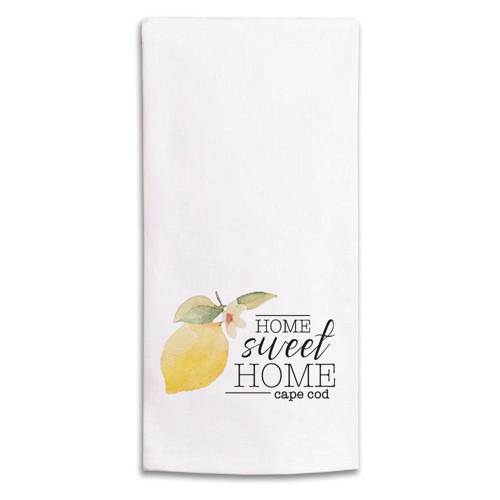 Lemon Home Sweet Home Personalized Tea Towel
