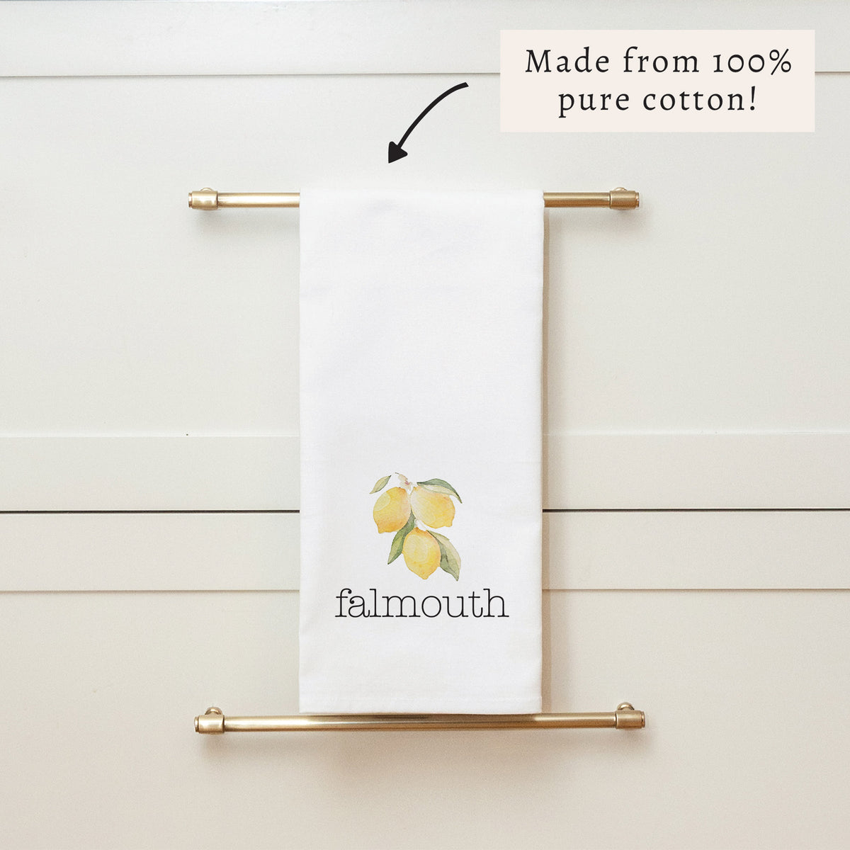 Lemon Bunch Personalized Tea Towel