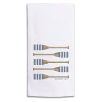 Striped Oars Personalized Tea Towel