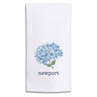 Blooming Hydrangea Personalized Tea Towel