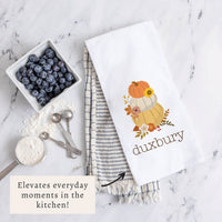 Harvest Pumpkins Personalized Tea Towel