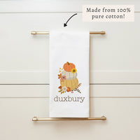 Harvest Pumpkins Personalized Tea Towel