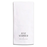 Just Married Personalized Tea Towel