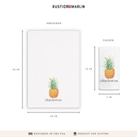 Pineapple Personalized Tea Towel