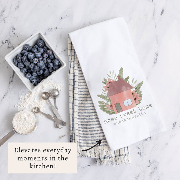 Home Sweet Home Personalized Tea Towel