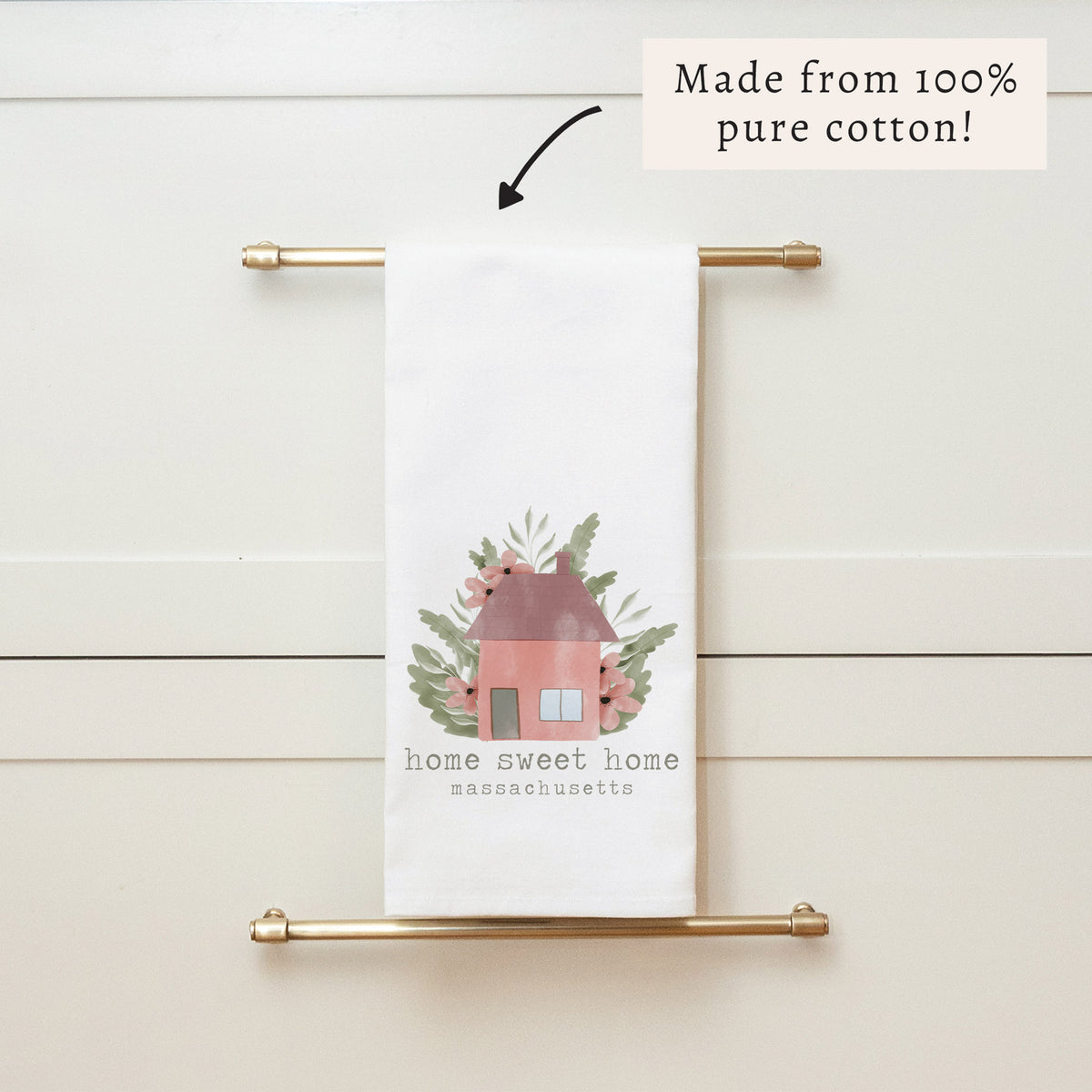 Home Sweet Home Personalized Tea Towel