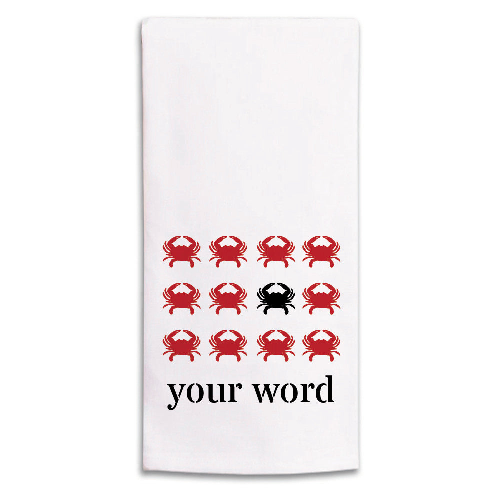 Crab Personalized Tea Towel
