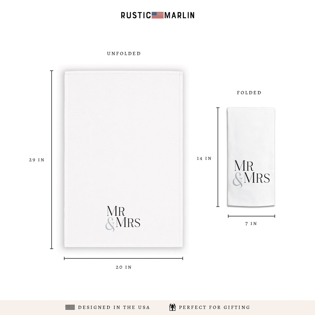 Mr & Mrs Tea Towel