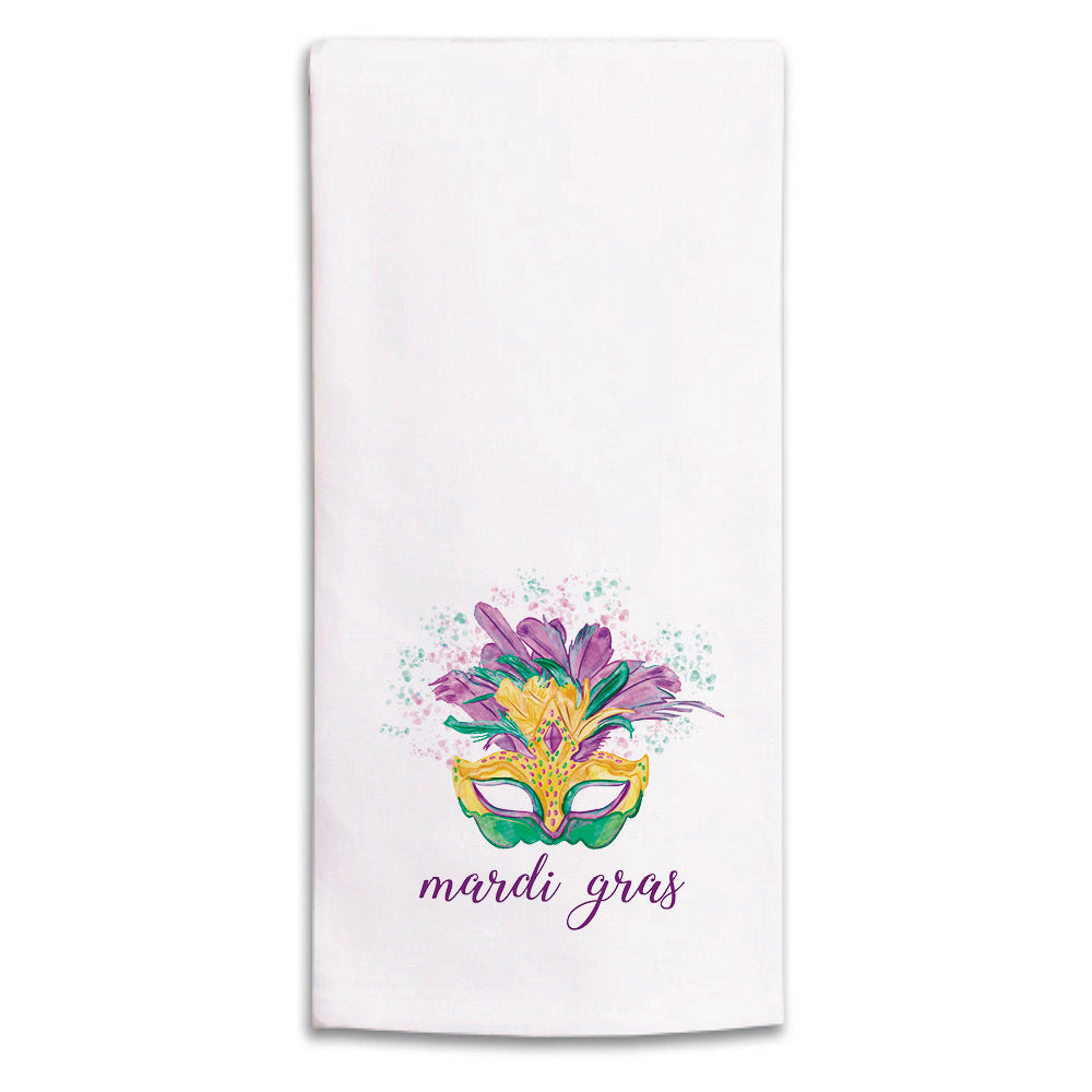 Mardi Gras Mask Tea Towel