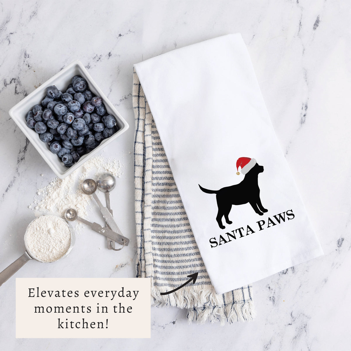 Santa Paws Tea Towel
