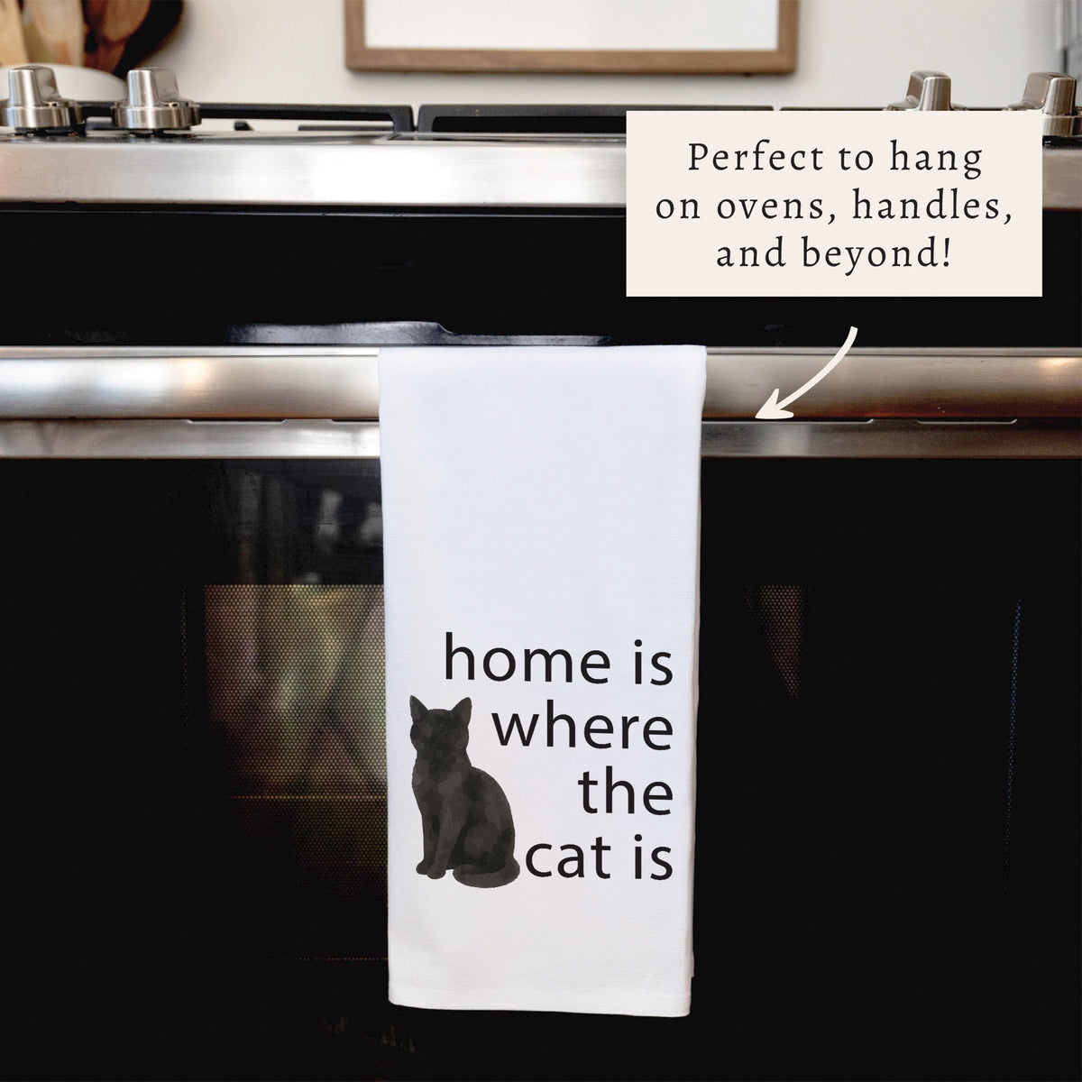 Home Is Where The Pet Cat Tea Towel